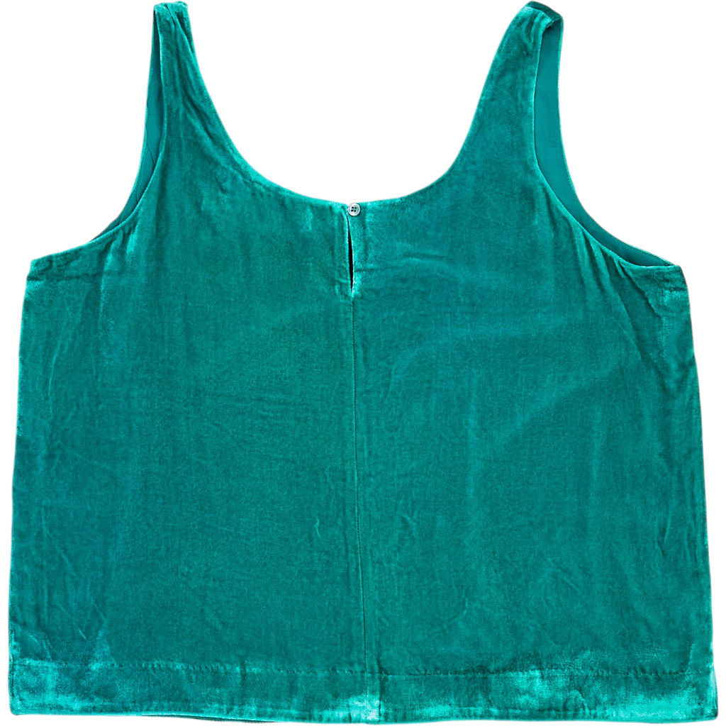 NRBY Green Silk Blend Tank Top
