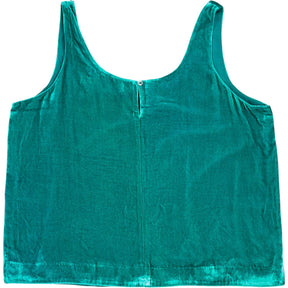NRBY Green Silk Blend Tank Top