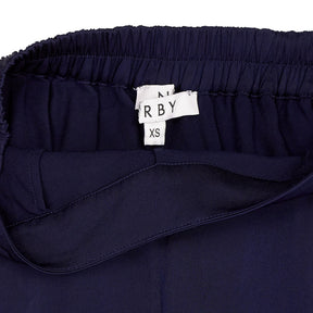 NRBY Navy Viscose Drawstring Trousers