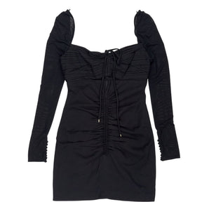 Self-Portrait Black Stretch Crepe Mini Dress