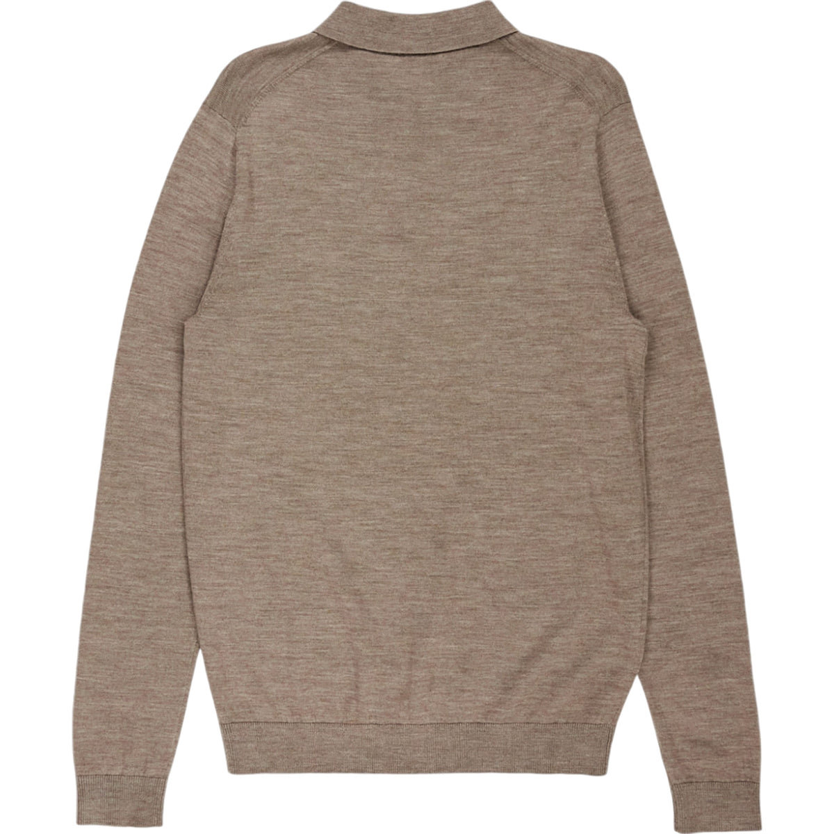 Moss Brown Knit Polo Sweater