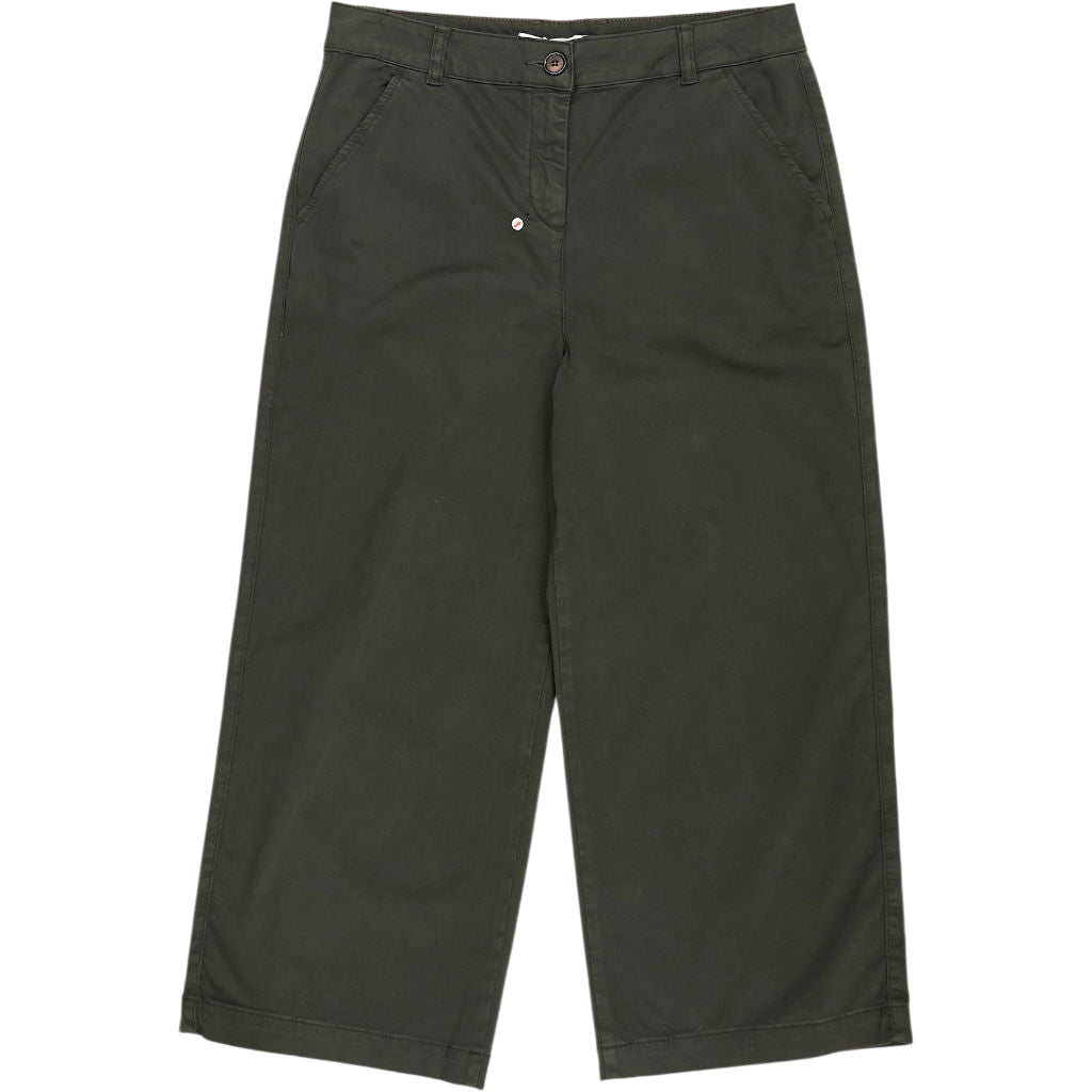 Baukjen Khaki Cotton Wide Leg Trousers