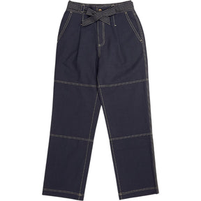 Wyse Black Cara Cotton Trousers