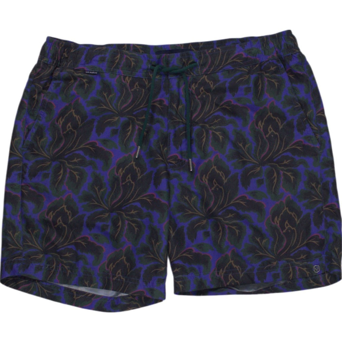 Mr Marvis Blue Patterned Swim Shorts