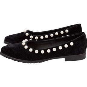 Mother of Pearl Black Pearl Embellished Flats