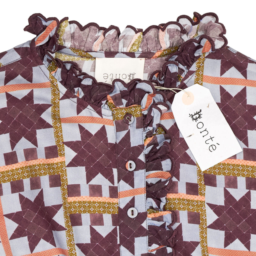 Bonte Dust Blue Multi Patterned Quincy Dress