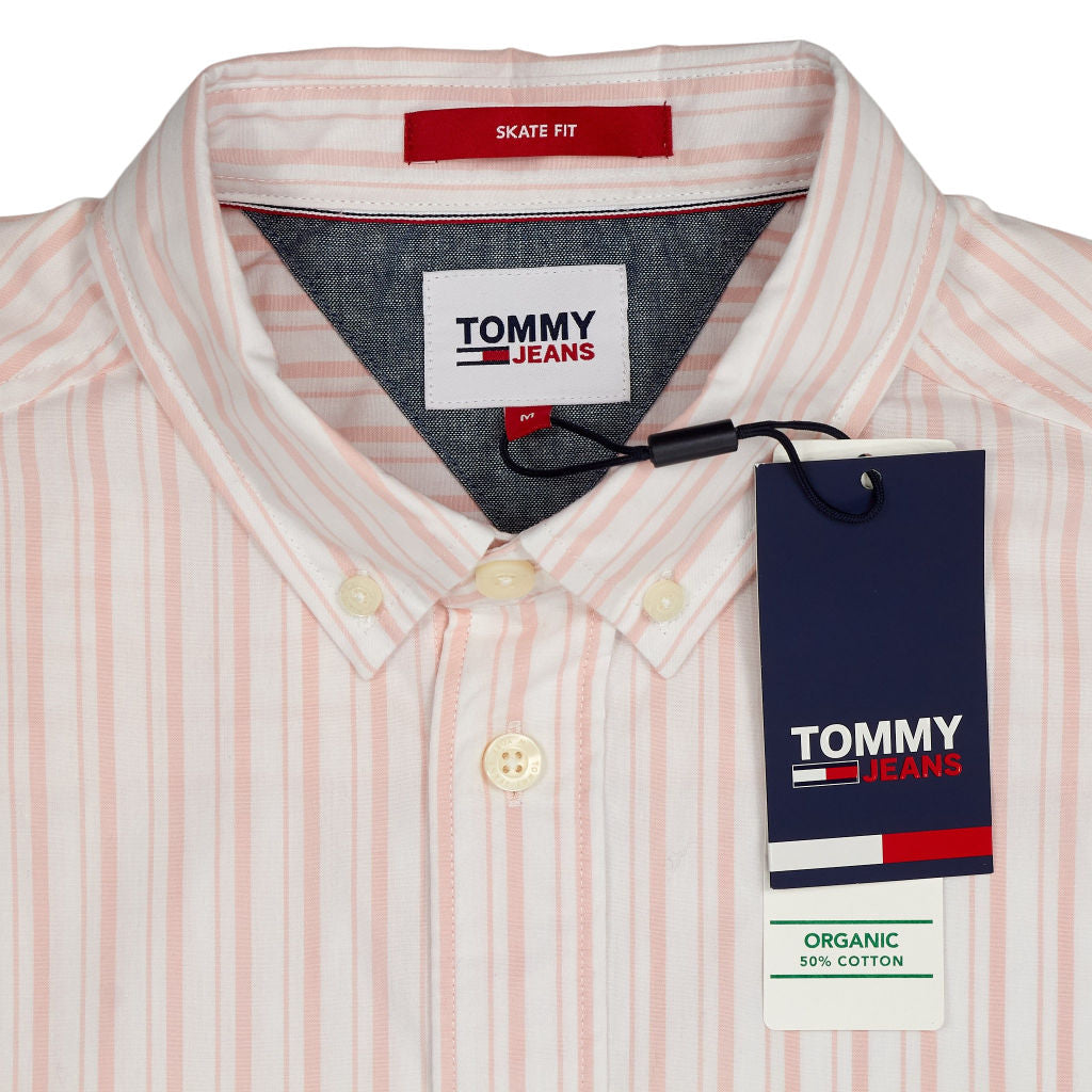 Tommy Jeans Pink Stripe Poplin Shirt