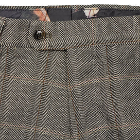 Cavani Brown Check Suit