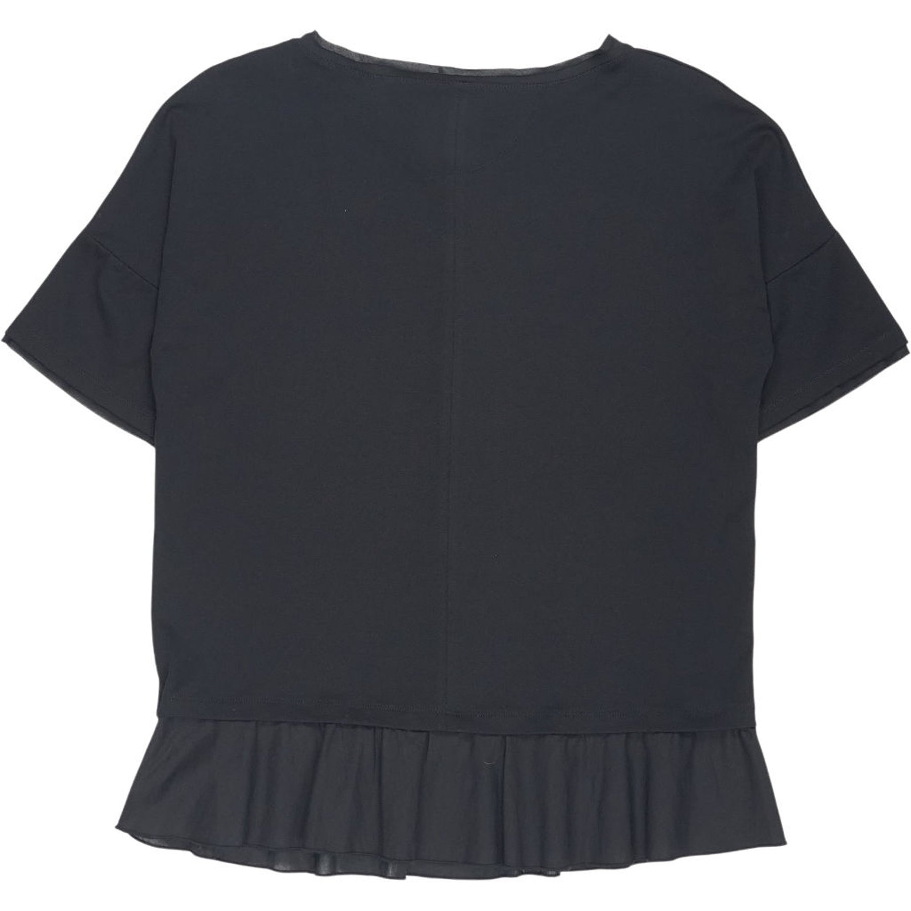 Marc Cain Black Ruffled Hem Top