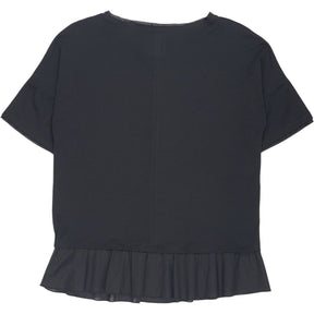 Marc Cain Black Ruffled Hem Top