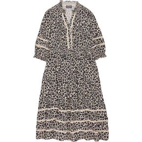 WYSE London Leopard Print Midi Dress
