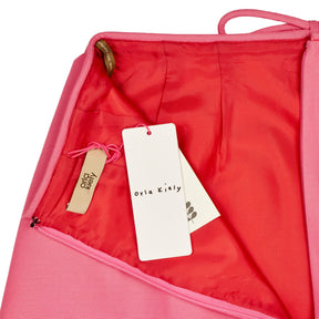 Orla Kiely Pink Drawstring Midi Skirt