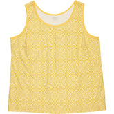 Lands End Yellow Patterned Tank Top