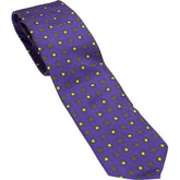 Drake's Purple Patterned Silk Tie