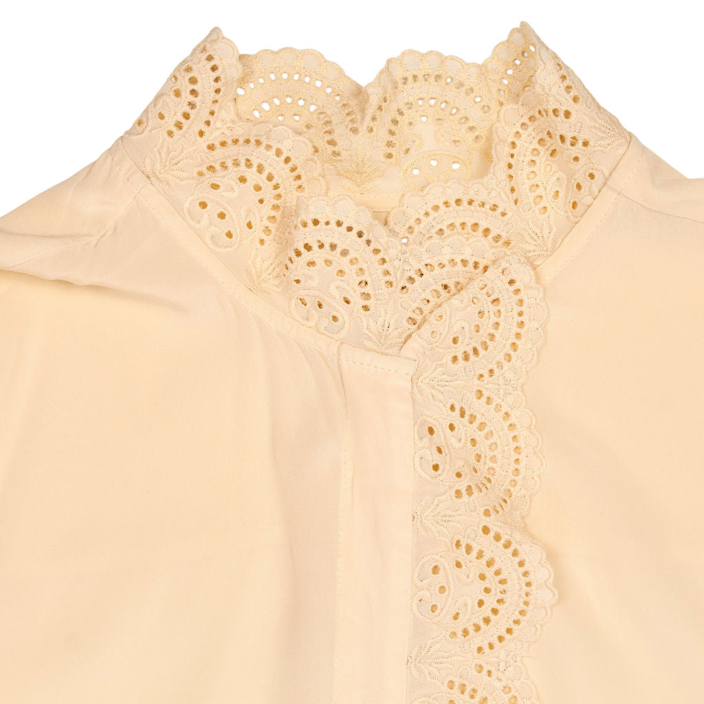 Reiss Cream Lace Collar Blouse