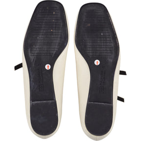 Pull & Bear Cream Double Strap Flats