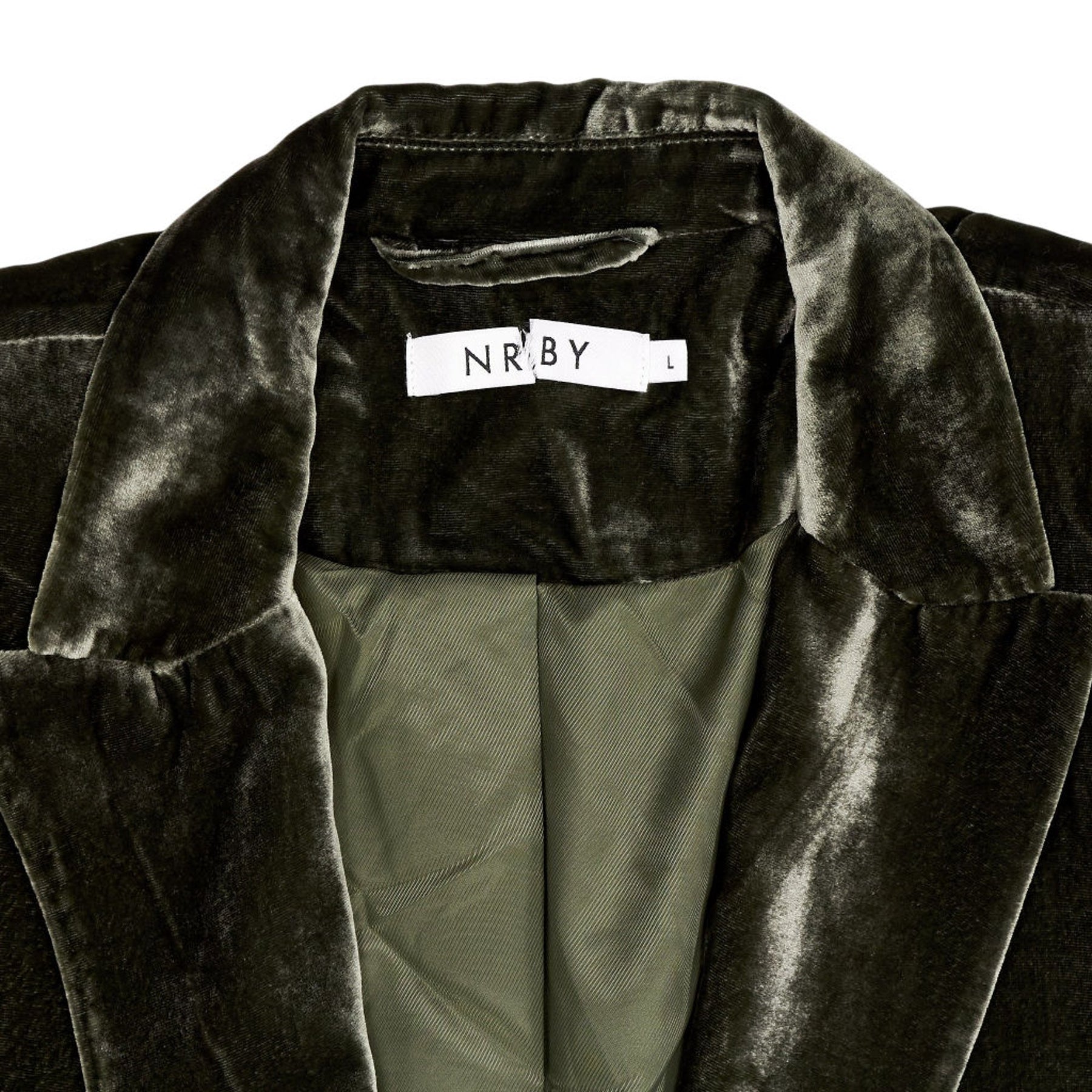 NRBY Green Velvet Blazer Jacket