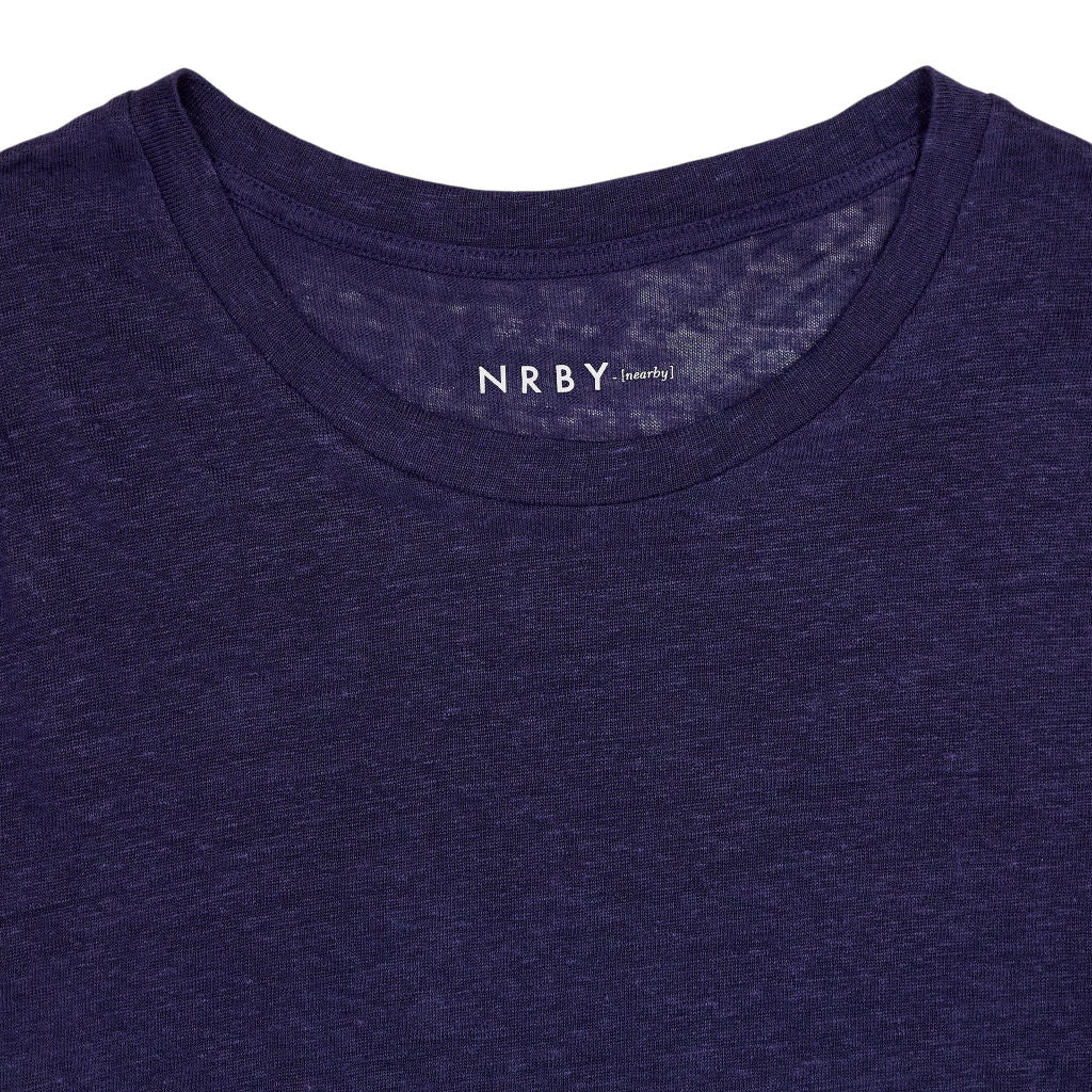NRBY Blue Linen T-Shirt