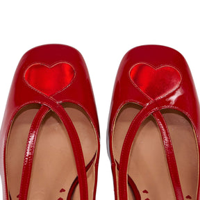 Max & Co Red Patent Leather Heels