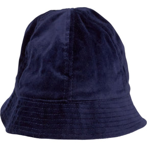 Folk Navy Velvet Bucket Hat