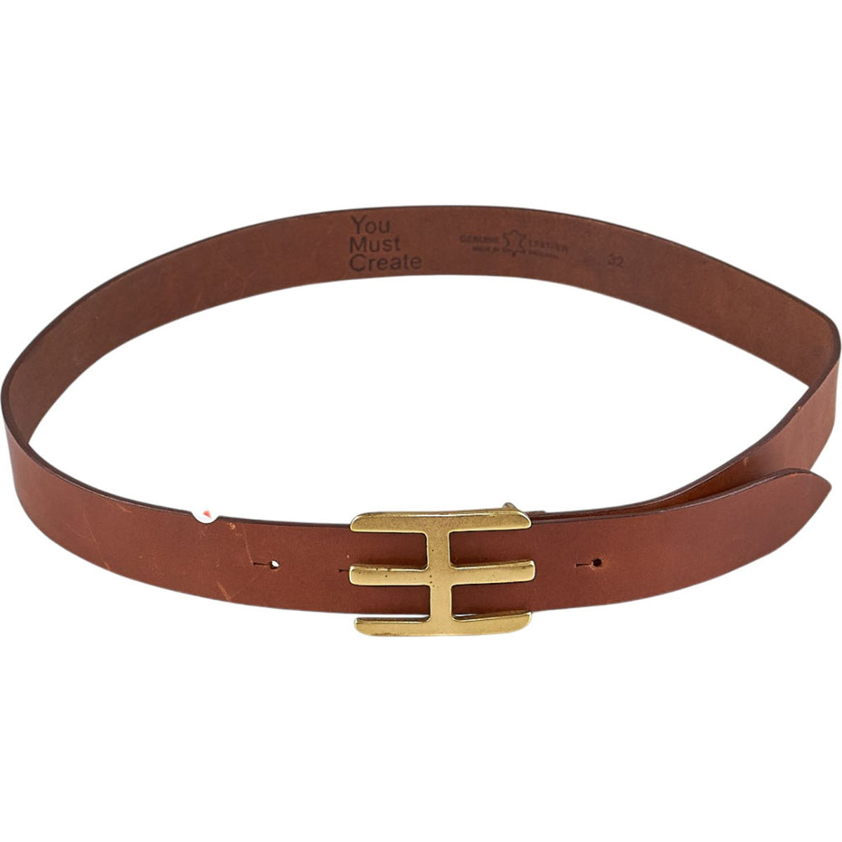 YMC Brown Leather Belt