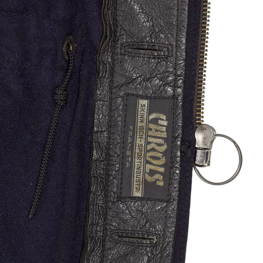 Vintage C'Arols Black Leather Biker Jacket