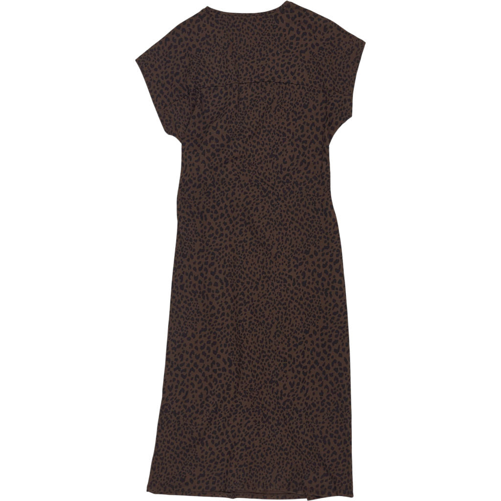 Hush Brown Animal Print Trinny Midi Dress