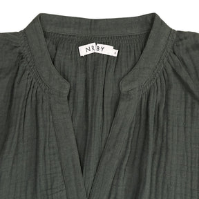 NRBY Green Crinkle Dress