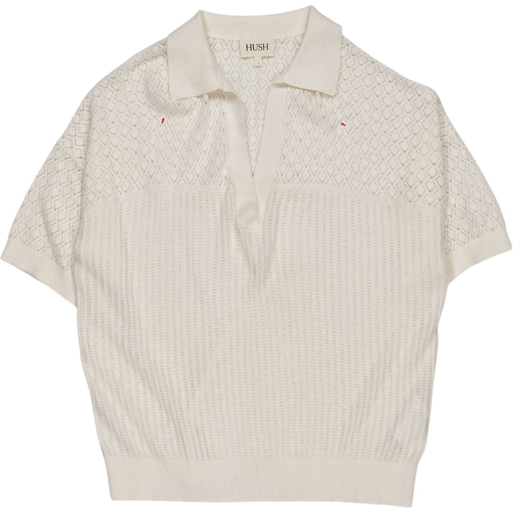Hush White Lace Knit Top