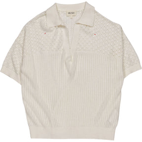 Hush White Lace Knit Top