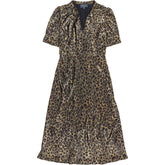 WYSE Leopard Print Midi Dress
