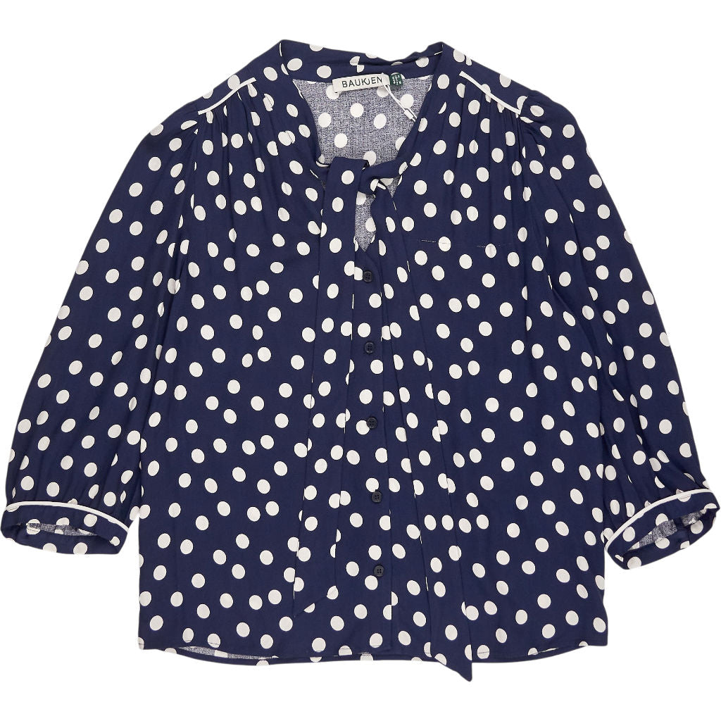 Baukjen Navy Polka Dot Amalie Blouse