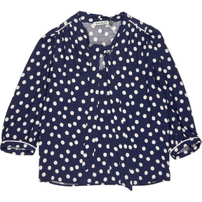 Baukjen Navy Polka Dot Amalie Blouse