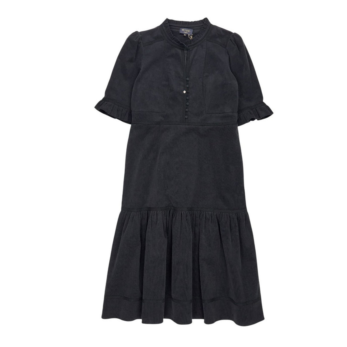 Wyse Black Jodi Cord Dress