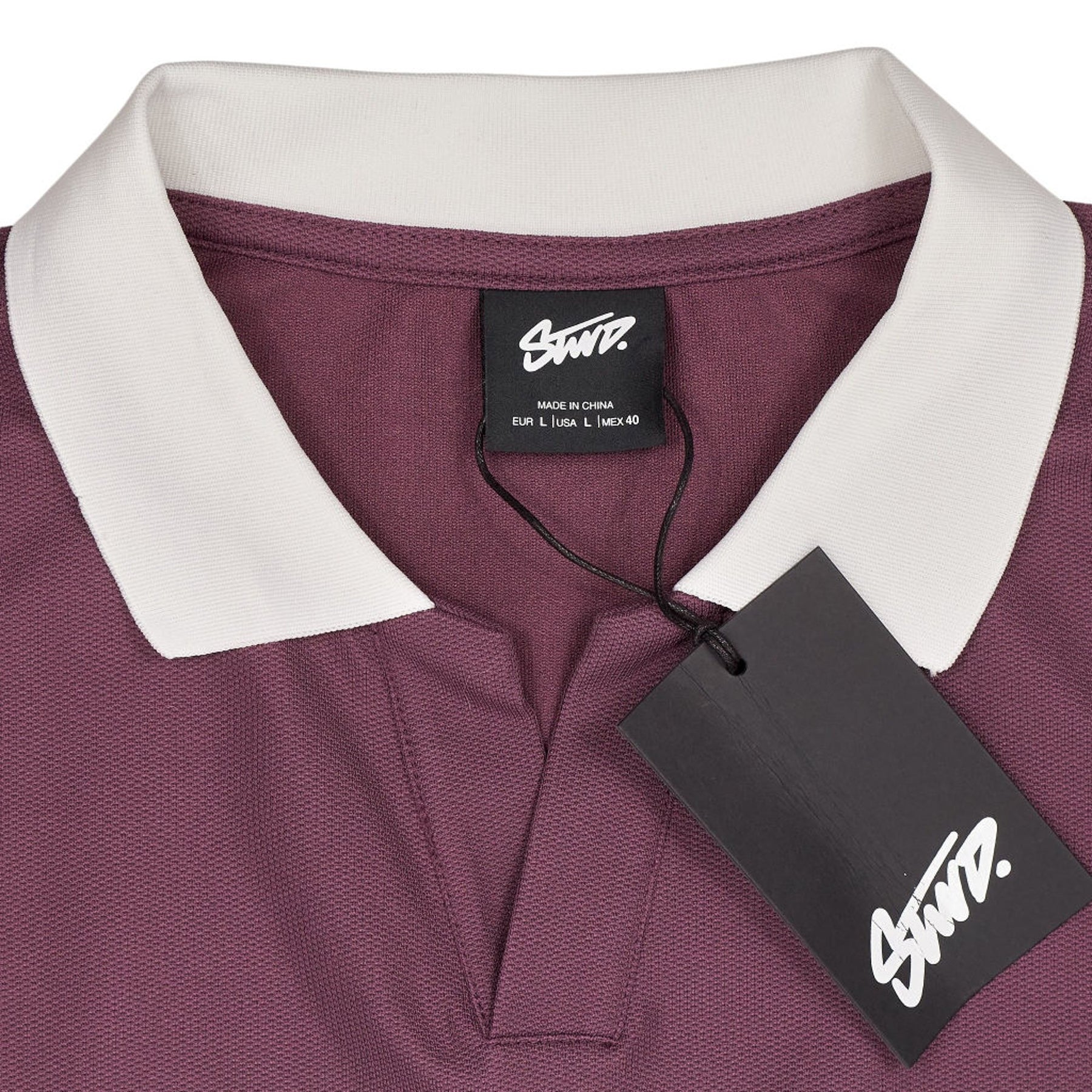 Pull & Bear Purple Rugby Shirt