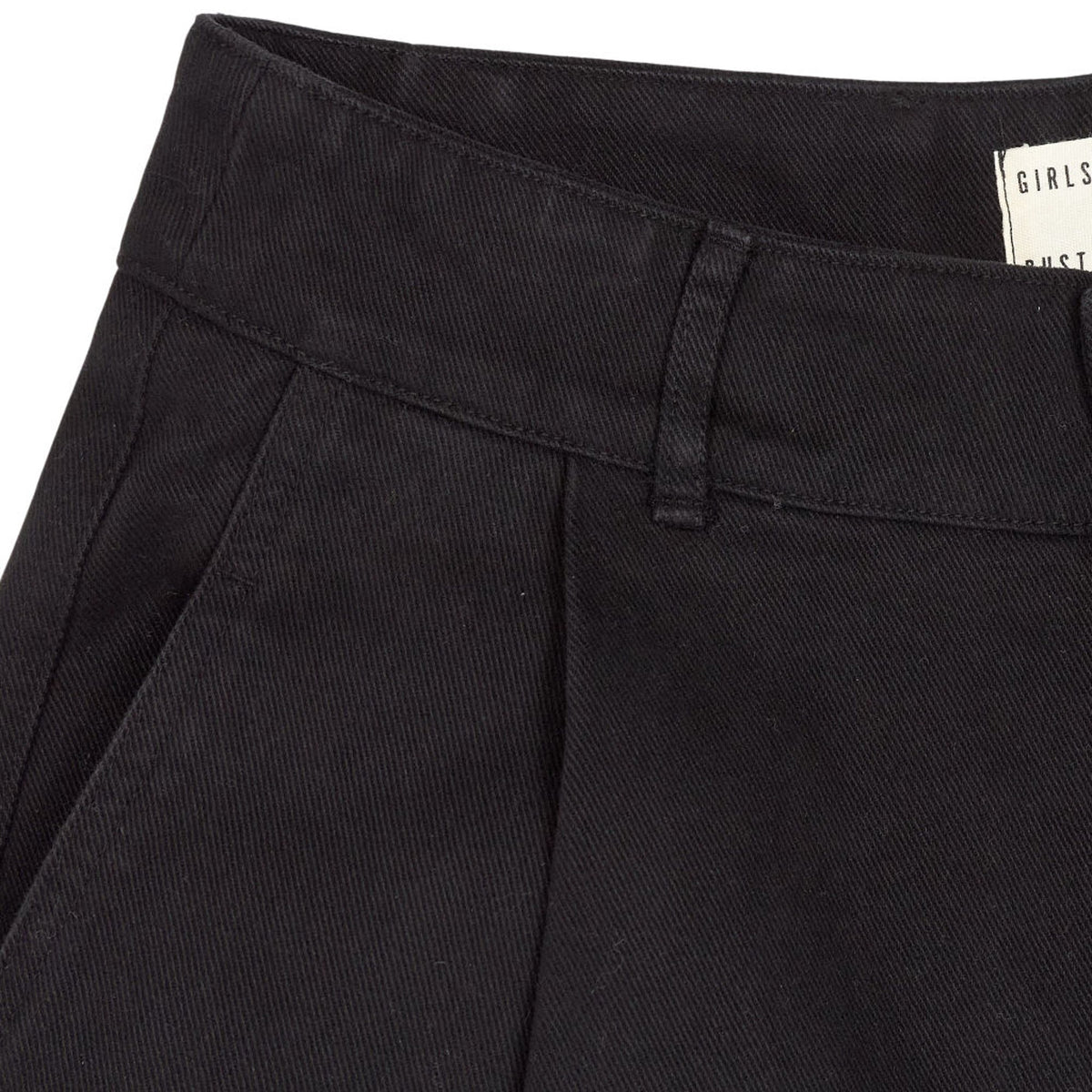 Girls Of Dust Black Cotton Cargo Pants
