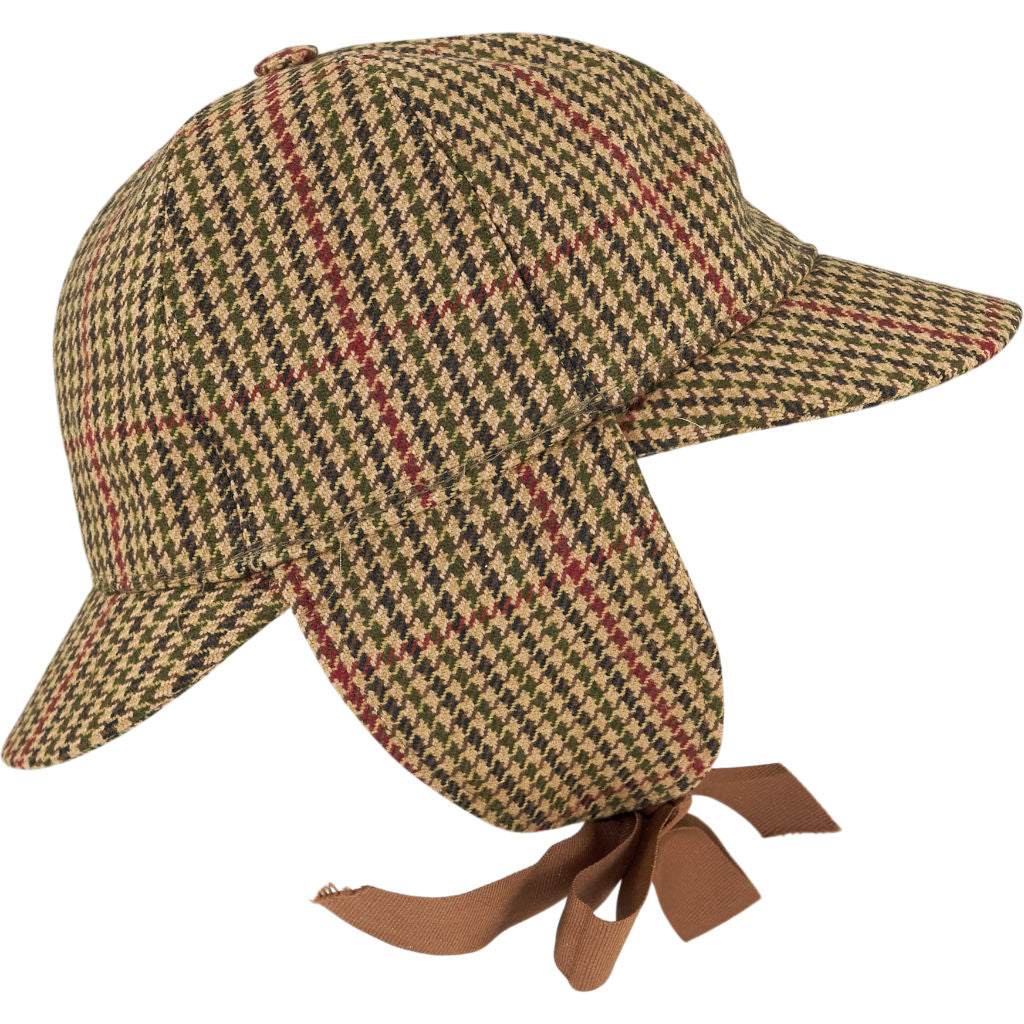 Bates Beige Houndstooth Deerstalker Hat