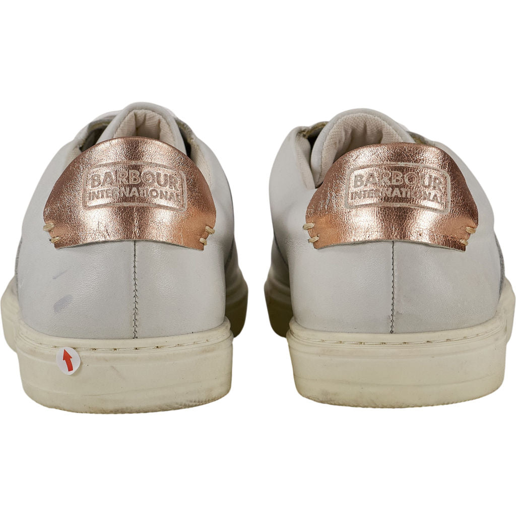 Barbour Grey Leather Trainers