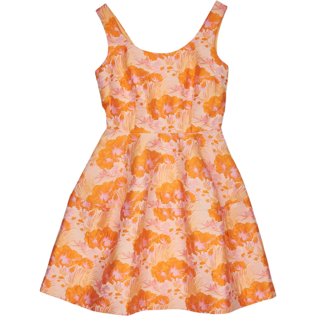 ASOS Orange Jacquard Floral Dress