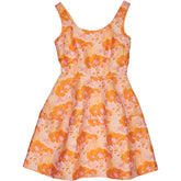 ASOS Orange Jacquard Floral Dress