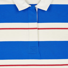 Baukjen Blue White Striped Polo Shirt