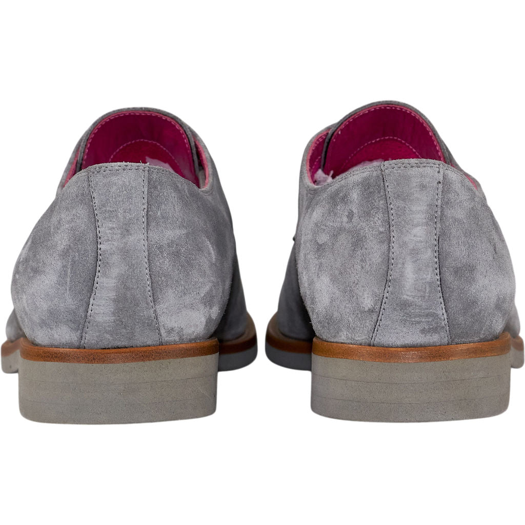 Manolo Blahnik Grey Suede Derby Shoes