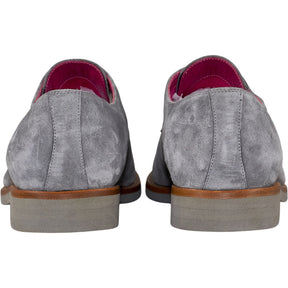 Manolo Blahnik Grey Suede Derby Shoes