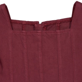 Omnes Burgundy Midi Dress