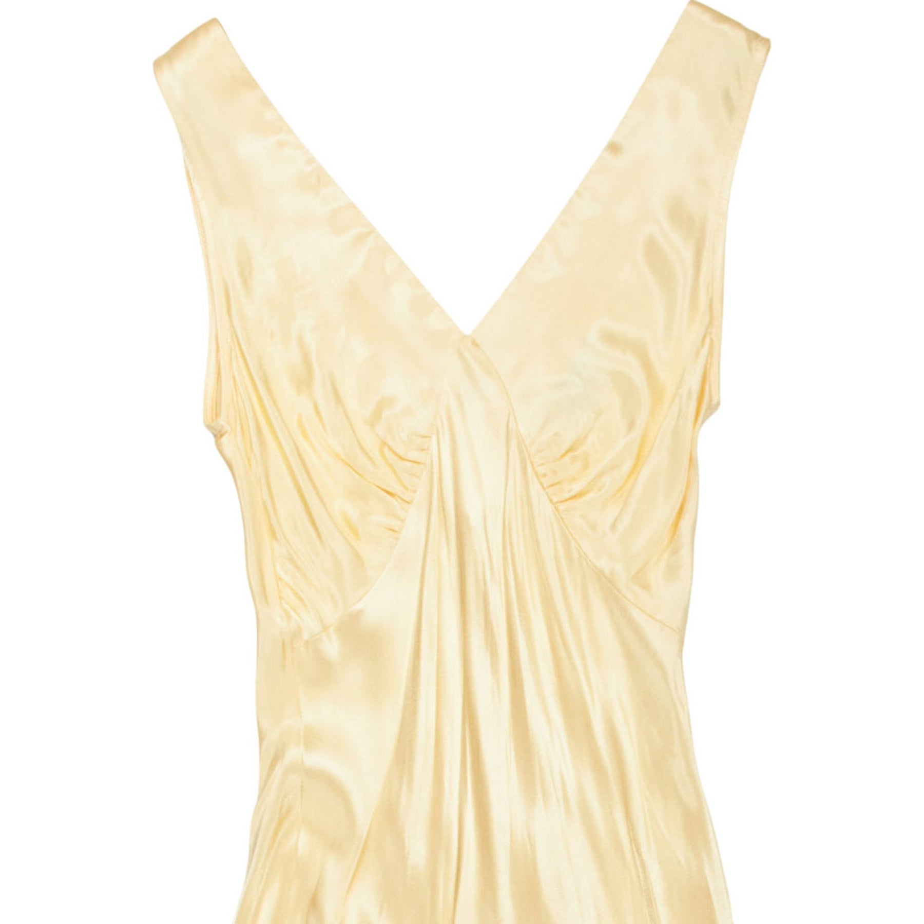 Omnes Yellow Satin Maxi Dress