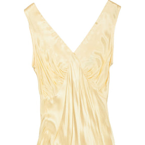 Omnes Yellow Satin Maxi Dress