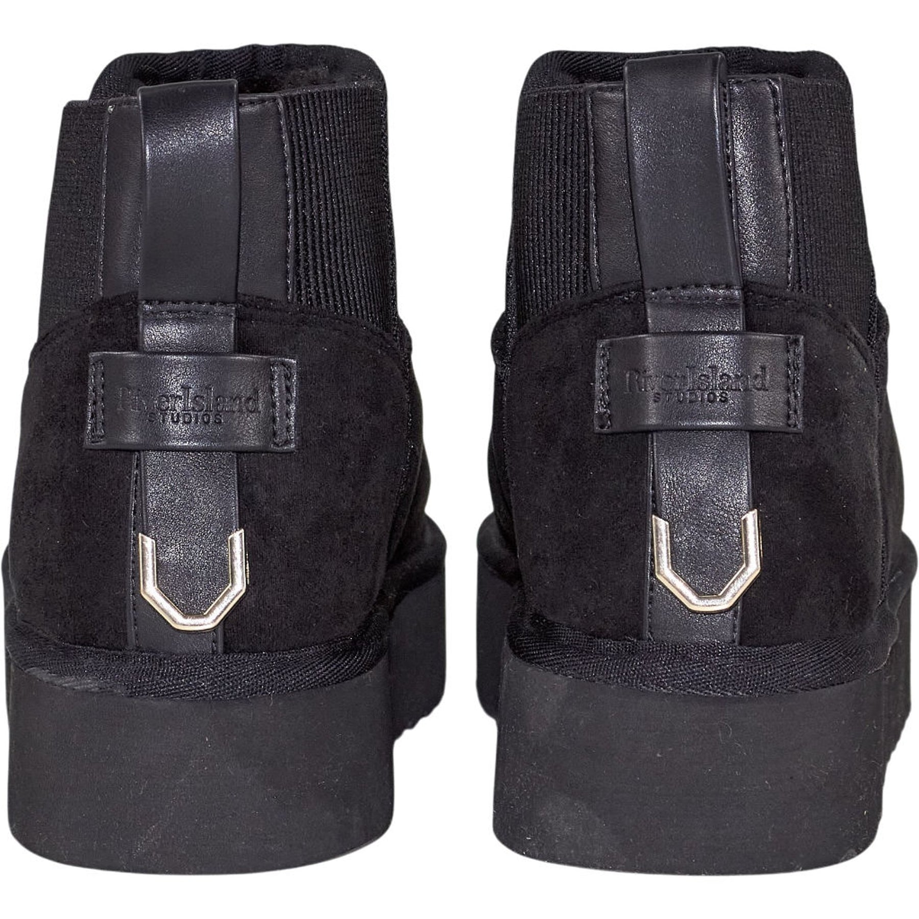 River Island Black Suede Boots