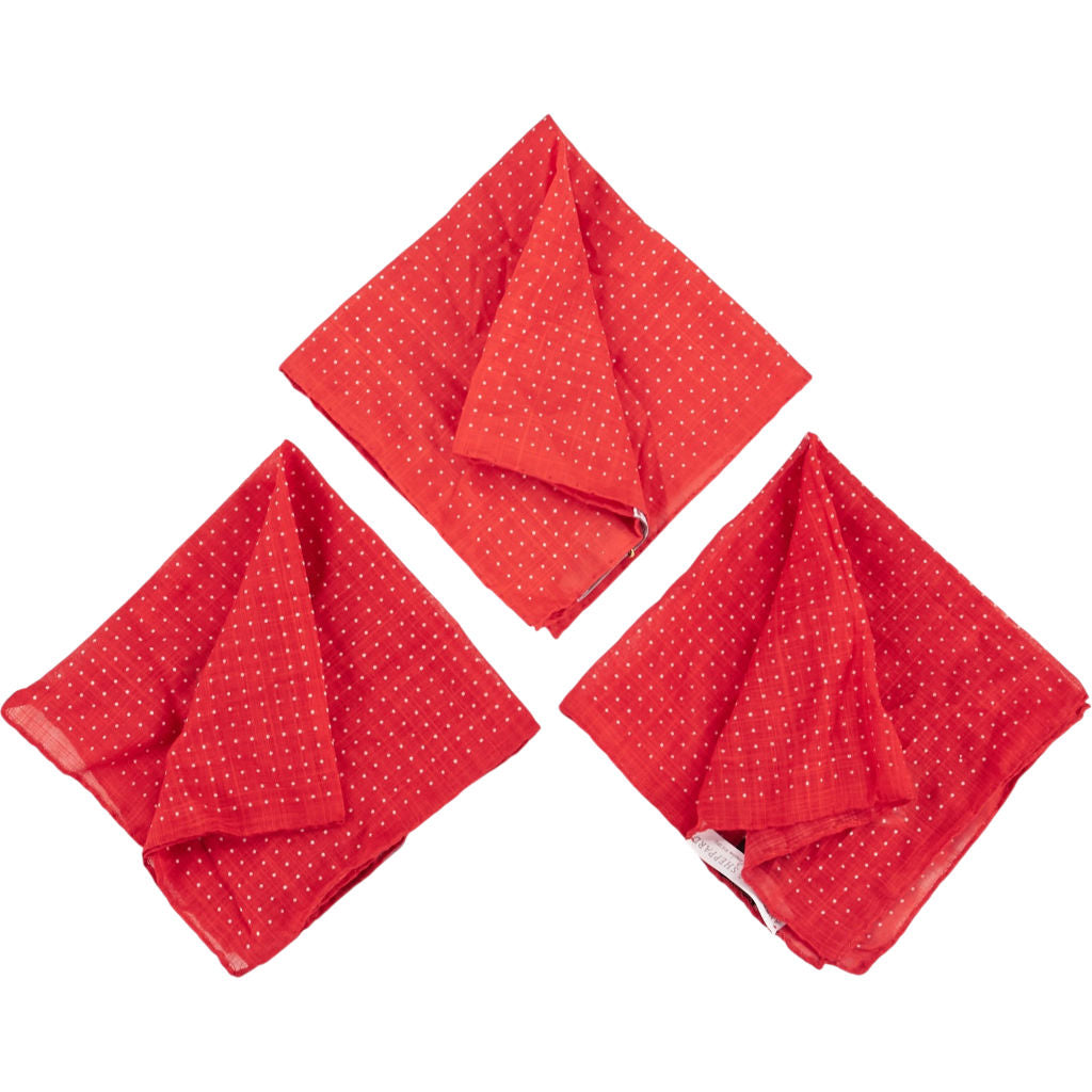 Anderson & Sheppard Red Cotton Pocket Square