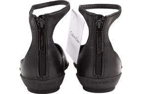 Calvin Klein Black Wrapped Ankle Ballet Flat