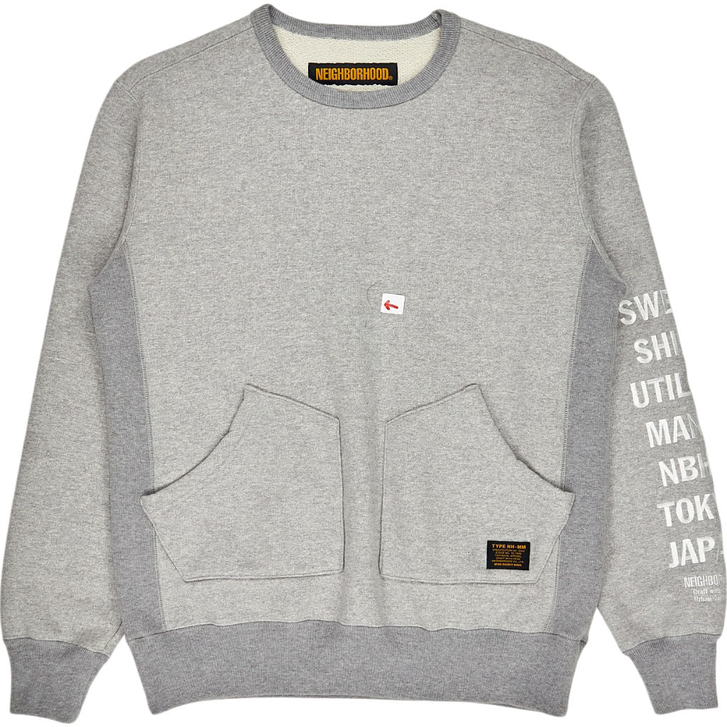 Neighborhood Grey Tactical Crew Sweatshirt